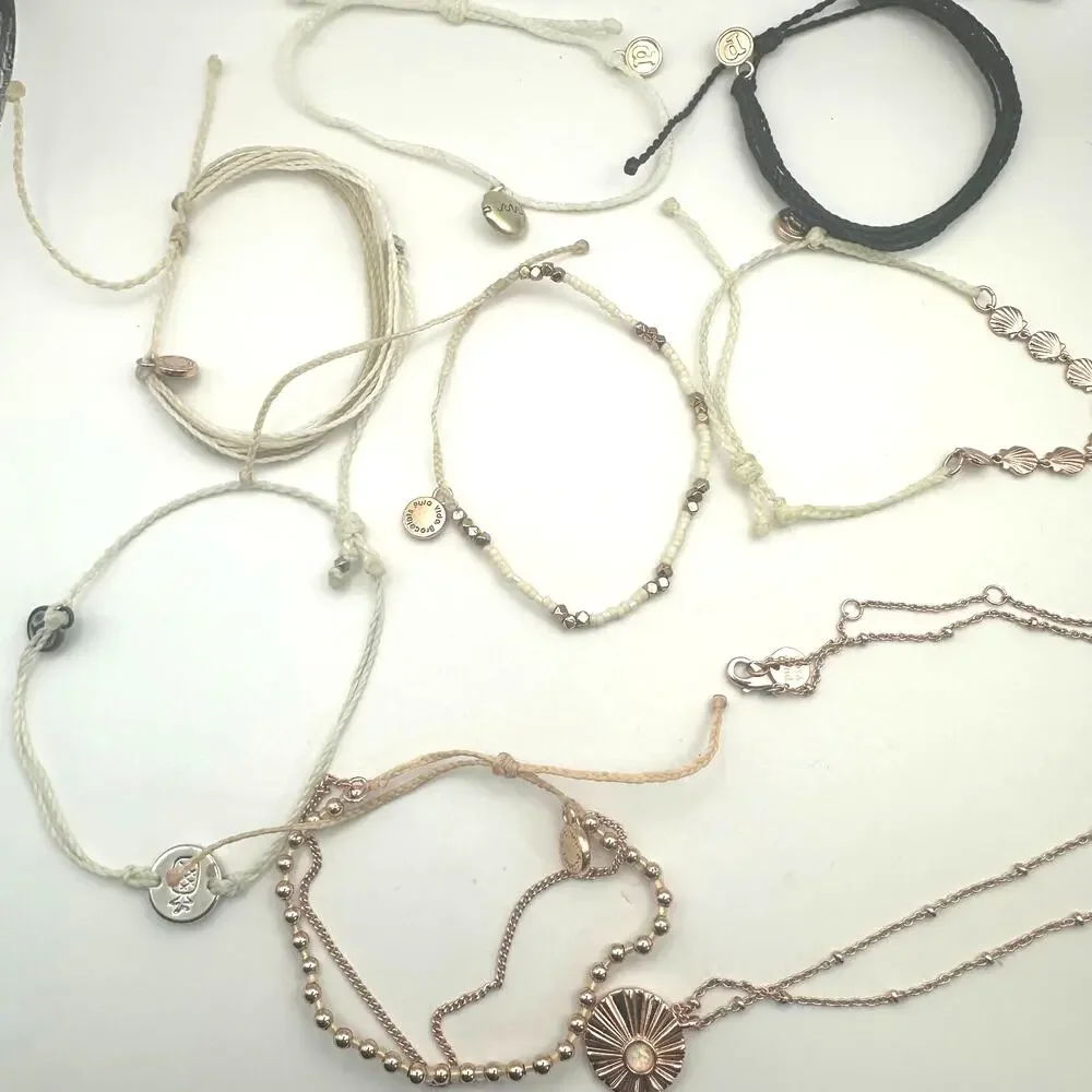 Pura Vida Bracelet Necklace Lot Jewelry Set of 8 Pieces Mixed Bundle Lot